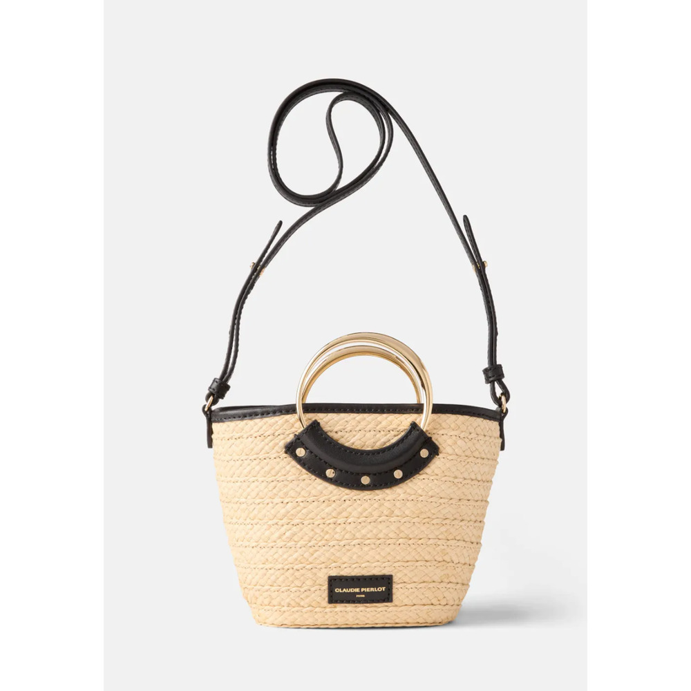 Claudie Pierlot Accessories Small Woven Basket Bag With Ring